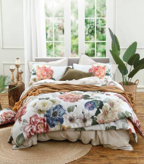 MM Linen - Blooming Comforter Set / Cushion